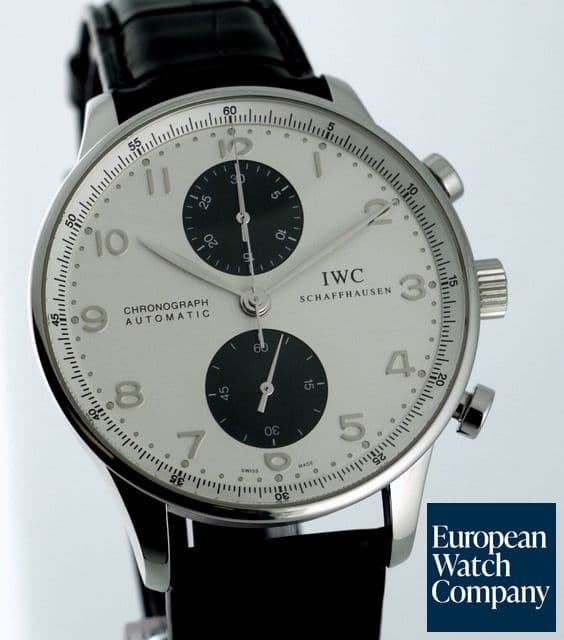 Image of IWC Portugieser Chronograph Silver Dial / Black Subdials