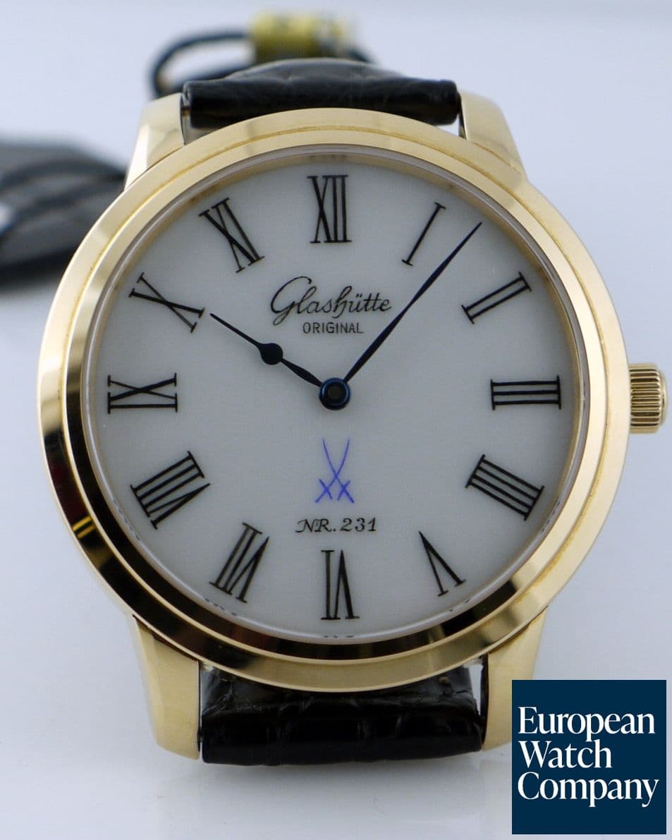 Image of Glashutte Original Senator Meissen Porcelain Dial RG
