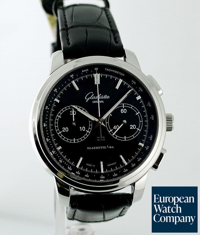Image of Glashutte Original Senator Chronograph XL SS
Black Dial