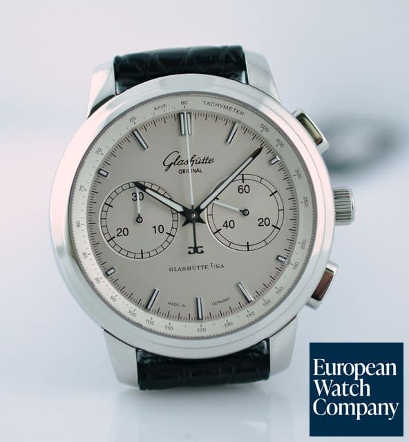 Image of Glashutte Original Senator Chronograph XL SS
Silver Dial