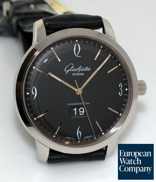 Image of Glashutte Original Senator Sixties Panorama Date SS Black