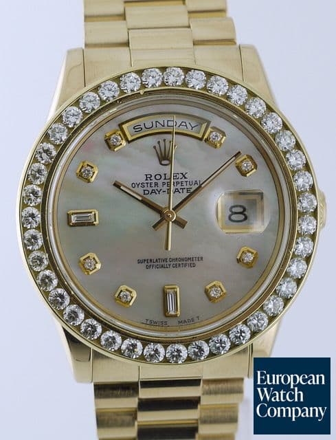 Image of Rolex Day-Date President 18K YG MOP Diamond Bezel