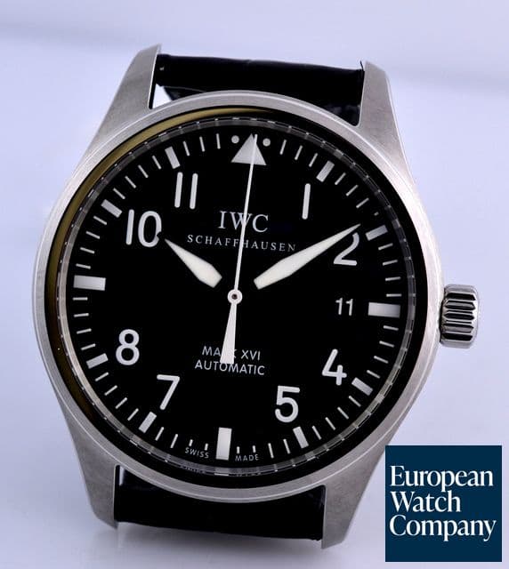 Image of IWC Mark XVI Black SS/Strap NEW 