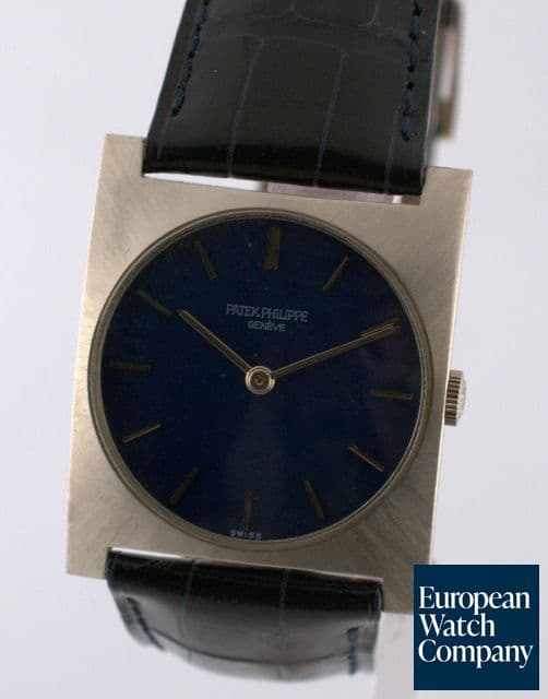 Image of Patek Philippe Vintage Rectangular Blue Dial