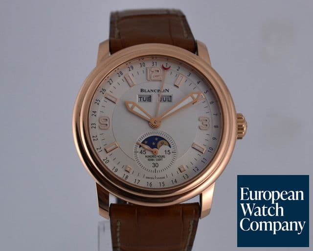 Image of Blancpain Leman Triple Date Complete Calendar 18K Rose Gold 40MM
