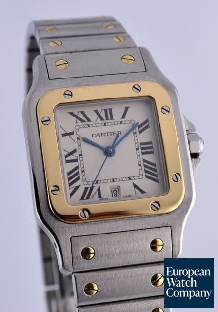 Image of Cartier Santos SS/18K Quartz 29mm x 29mm