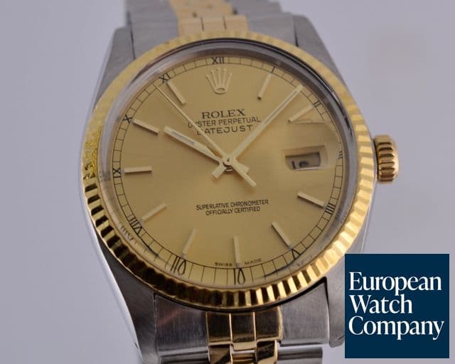 Image of Rolex Datejust 2T Champagne Dial Circa 1983 Quickset