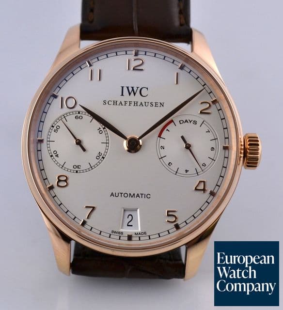Image of IWC Portugieser 18K RG 7 Day Automatic 