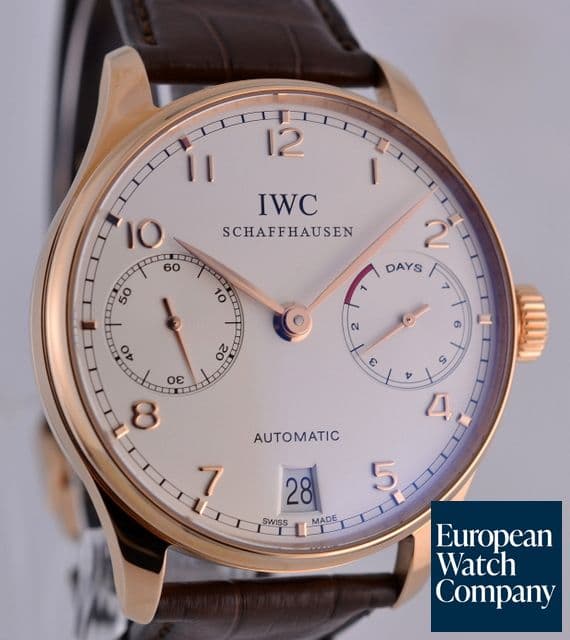 Image of IWC Portugieser 7 Day 18K Red Gold 42.3MM NEW