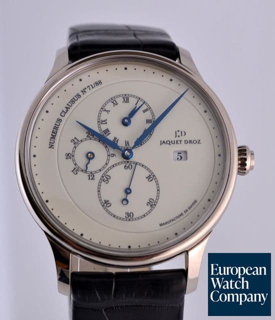 Image of Jaquet Droz Les Deux Fuseaux 18K WG Ivory Enamelled Dial