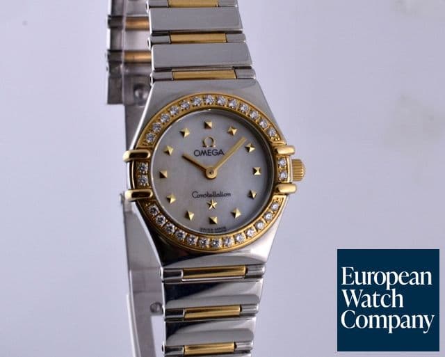 Image of Omega Ladies Constellation 2 Tone Diamond Bezel MOP Dial