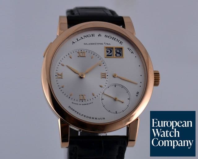 Image of A. Lange and Sohne Lange 1 18K Rose Gold Silver Dial