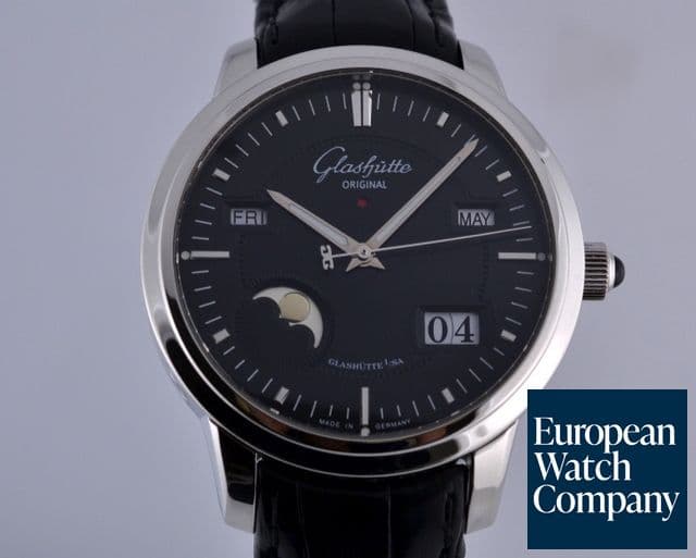 Image of Glashutte Original Senator Perpetual Calendar Black Dial Platinum LIMITED
   
