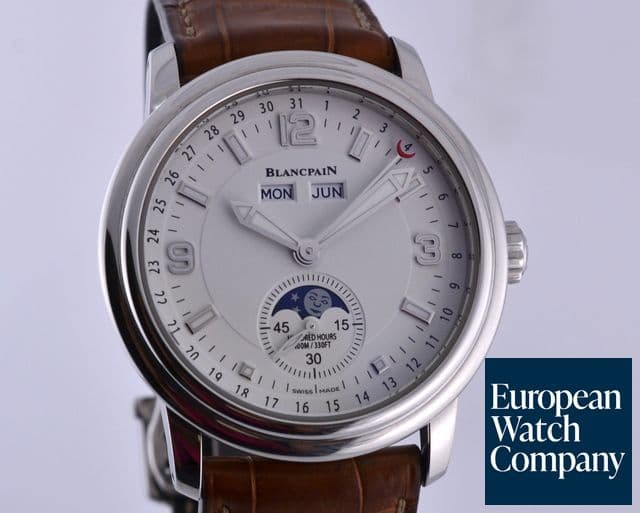 Image of Blancpain Triple Date Moon SS White Dial 40MM