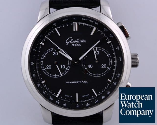Image of Glashutte Original Senator Chronograph XL SS
Black Dial