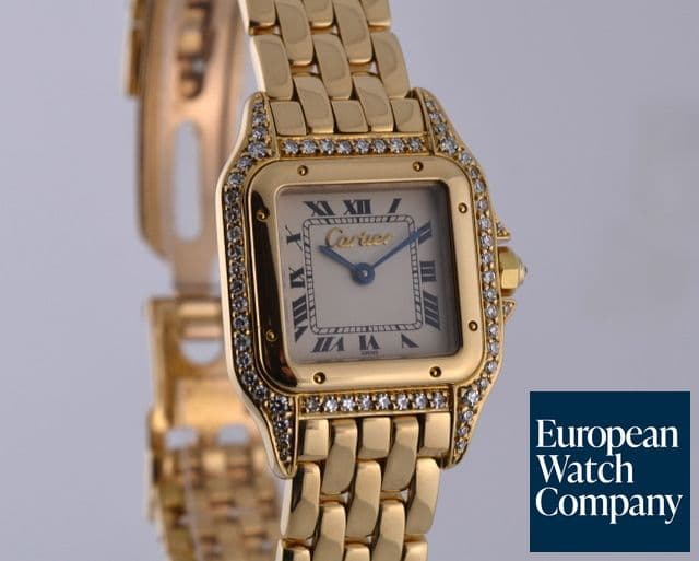 Image of Cartier Ladies Mini Panthere 18K YG/YG Diamond Case Quartz