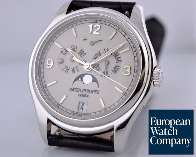 Image of Patek Philippe Annual Calendar 18K White Gold Porcelain Dial 39MM 

