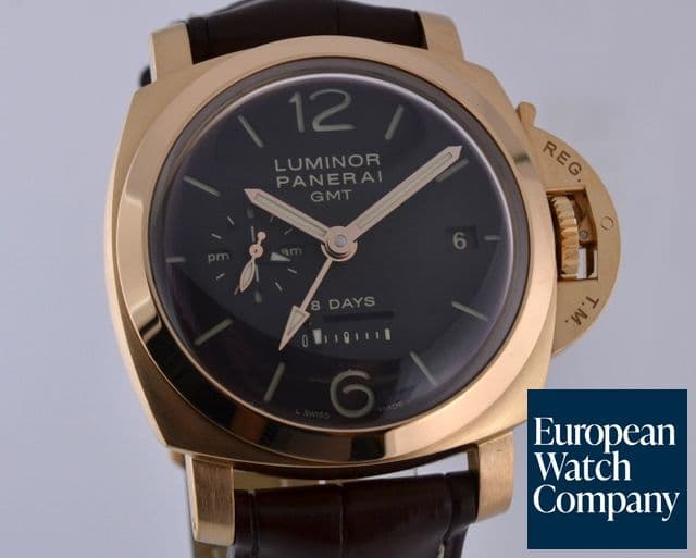 Image of Panerai Luminor 1950 8 Day GMT
18K Rose Gold Brown Dial Manual Wind 44MM N Seri