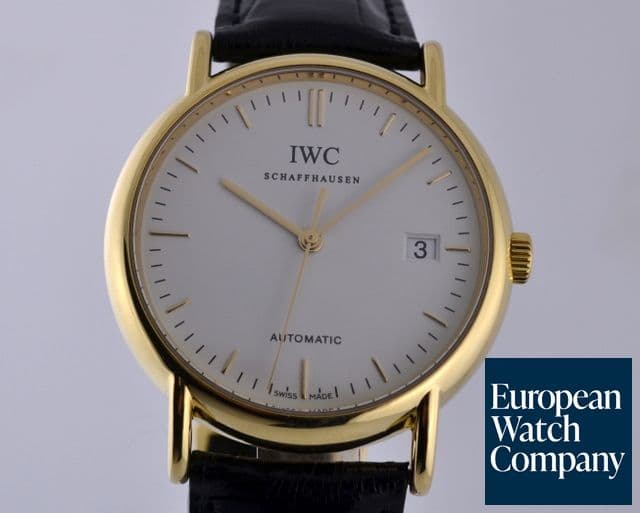 Image of IWC Portofino Automatic 18K Yellow Gold White Dial Deployant Buckle 38MM 