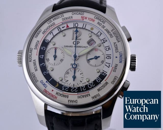 Image of Girard Perregaux World Time WW.TC Financial Chronograph LIMITED SS/Alligator 