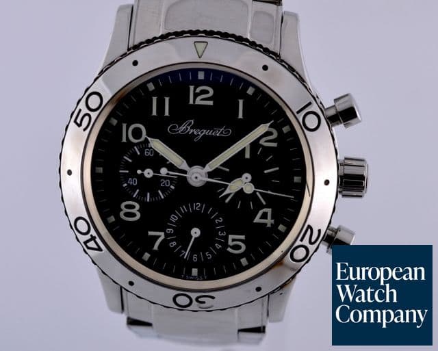 Image of Breguet Type XX Aeronavale SS/SS Black Dial 39.5MM