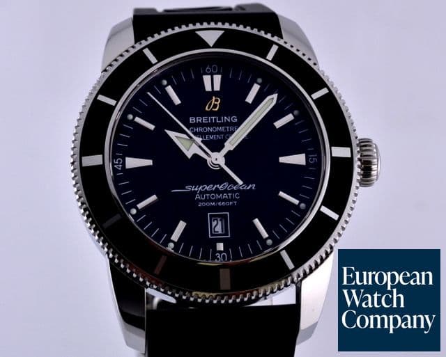 Image of Breitling Aeromarine SuperOcean Heritage 46 SS/Leather
Black