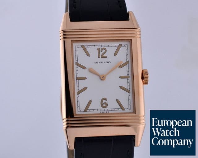 Image of Jaeger LeCoultre Grande Reverso Tribute to 1931 Ultra Thin Cream Dial 18K Rose Gold 