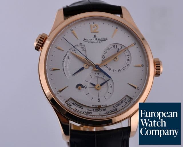 Image of Jaeger LeCoultre Master Geographic 18K Rose Gold Silver Dial 40MM
