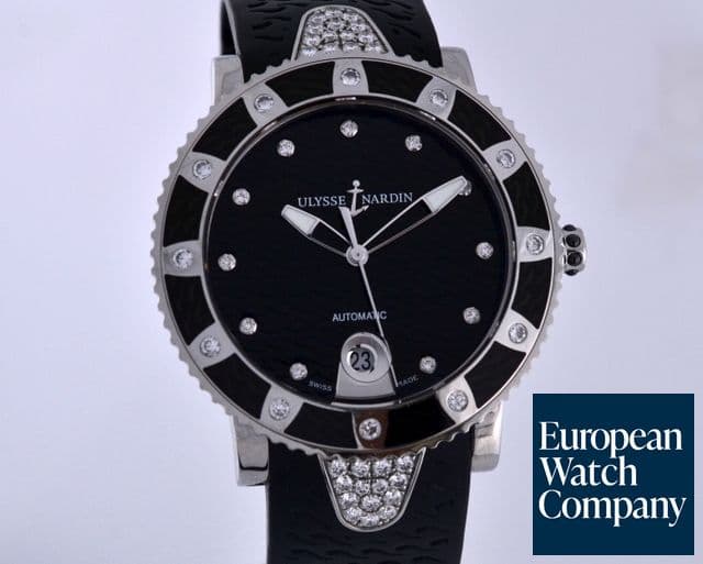 Image of Ulysse Nardin Lady Marine Diver SS/Rubber with Diamonds