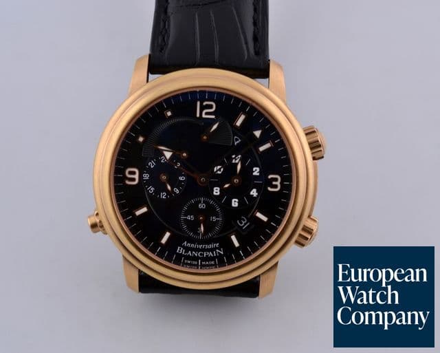 Image of Blancpain Alarm GMT 18K Rose Gold Anniversaire Limited 41MM