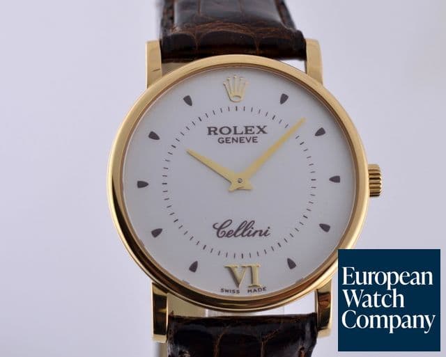 Image of Rolex Cellini 18K Yellow Gold Manual Wind White Dial A Series (1999) 32MM