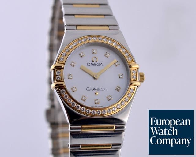 Image of Omega Ladies Constellation My Choice 2 Tone Diamond Bezel MOP Dial 25.5MM