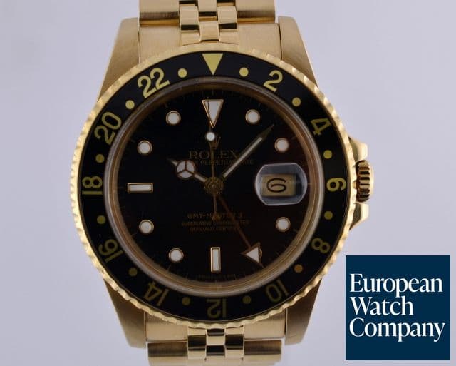 Image of Rolex GMT Master II 18K YG/YG Black Dial Circa 1984 