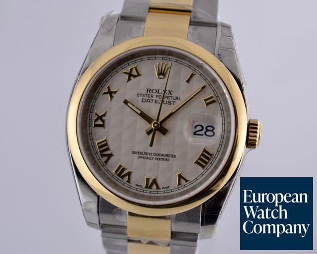 Image of Rolex Datejust 2T Ivory Pyramid Dial Roman
Z Series (2006.5) UNWORN