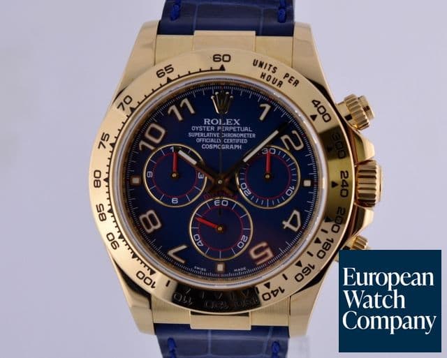 Image of Rolex Daytona 18K Yellow Gold 
Blue Dial / Blue Strap
V Series (2010) 40MM