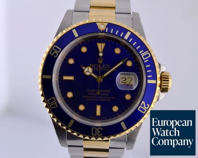 Image of Rolex Submariner 2 Tone Blue Dial E Series (1990) 40MM 