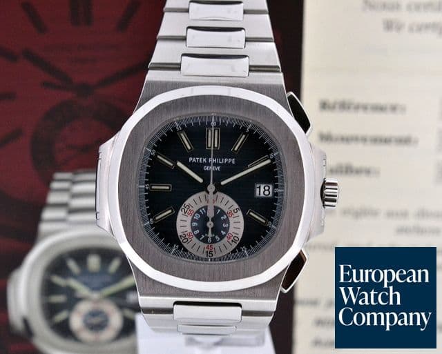 Image of Patek Philippe Nautilus Chronograph Blue Dial SS / SS 