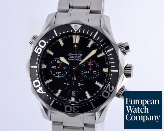 Image of Omega Seamaster Americas Cup Chronograph SS/SS Black Dial 42MM