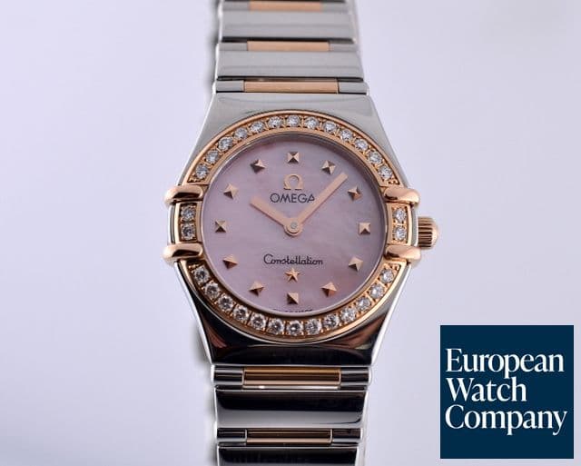 Image of Omega Ladies Constellation My Choice Mini
2 Tone Diamond Bezel Pink MOP 23.5M