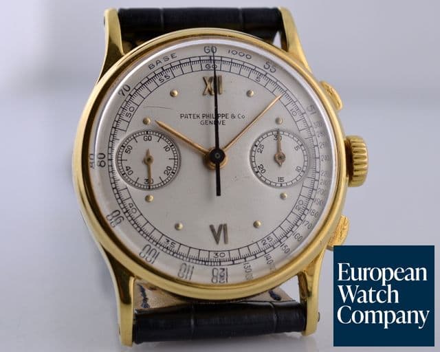 Image of Patek Philippe Vintage Chronograph 130 18K YG Sector Dial 