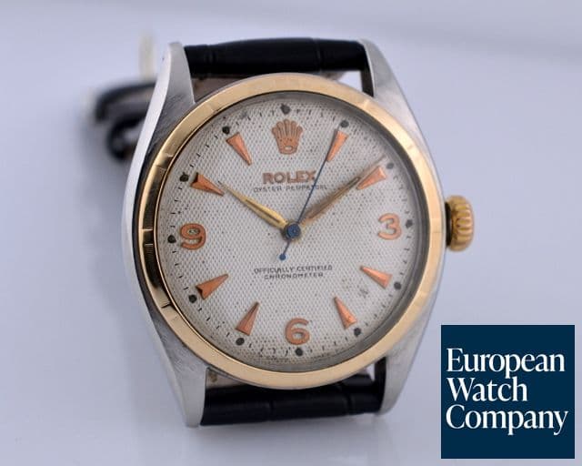 Image of Rolex Oyster Perpetual Semi-Bubbleback Silver Dial 1952 34MM
