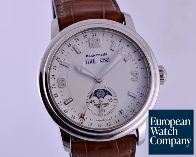 Image of Blancpain Triple Date Moon SS White Dial 40MM
