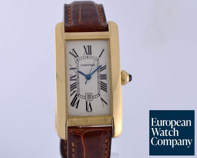 Image of Cartier American Tank Medium Automatic 18K Yellow Gold