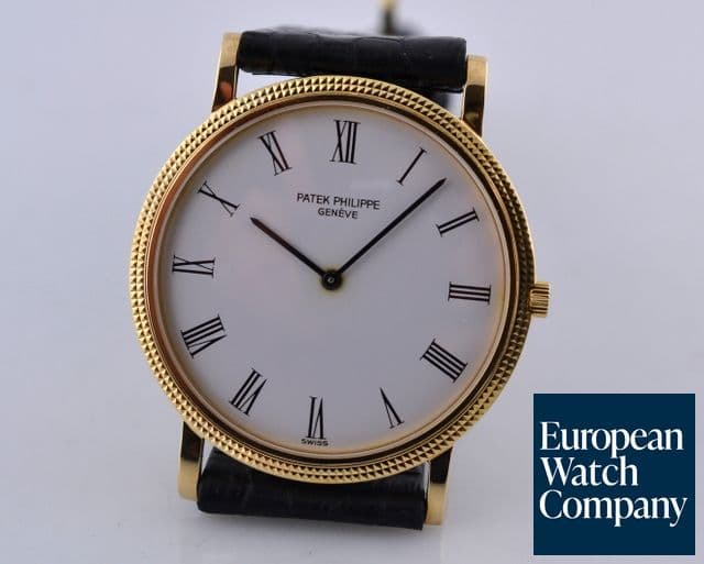 Image of Patek Philippe Calatrava 18K Yellow Gold White Roman Manual 32.2MM