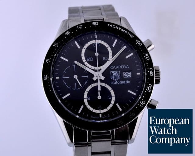 Image of TAG Heuer Carrera Chronograph Tachymeter SS/SS Black Dial 40MM