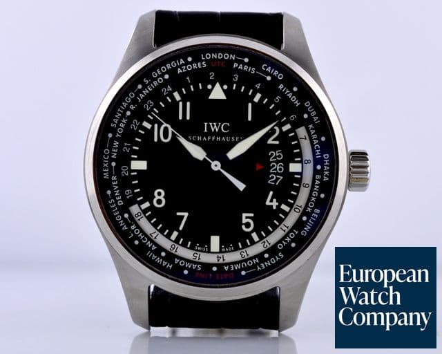 Image of IWC Pilot WorldTimer SS Black Dial 45MM