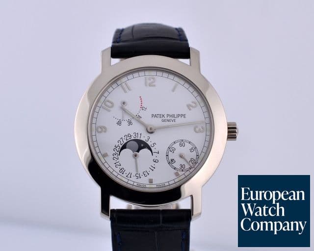 Image of Patek Philippe Power Reserve Moonphase White Dial 18K White Gold 36MM
