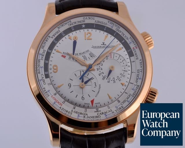Image of Jaeger LeCoultre Master World Geographic 18K Rose Gold Limited White Dial 41.5MM NEW