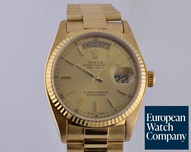 Image of Rolex Day-Date 18K Yellow Gold President Champagne Circa 1979 36MM
