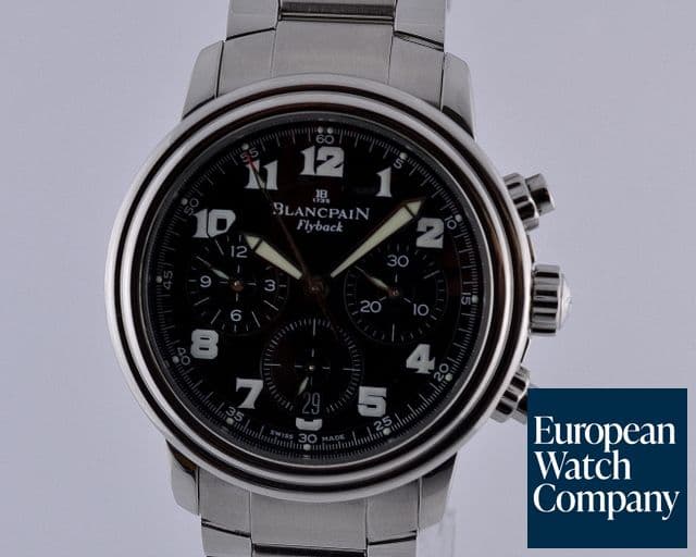 Image of Blancpain Flyback Chronograph Black Dial SS/SS 38MM